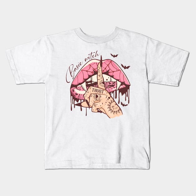 basic witch Kids T-Shirt by perthesun